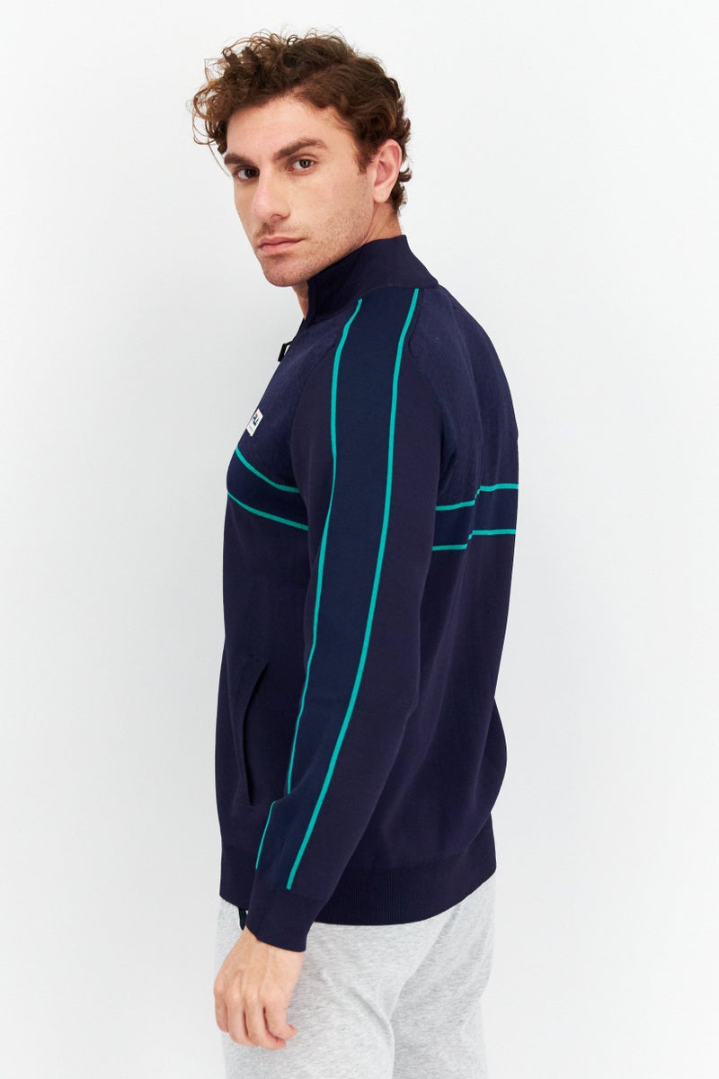 Men Sportswear Fit Long Sleeves Outdoor Sweatshirt, Navy