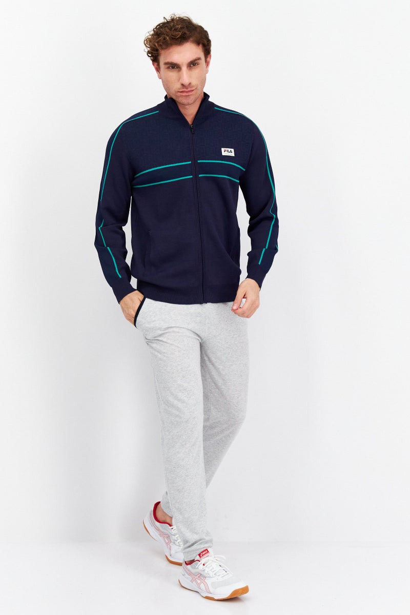 Men Sportswear Fit Long Sleeves Outdoor Sweatshirt, Navy