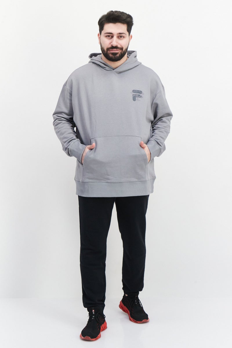 Men Sportswear Fit Training Hoodie, Grey