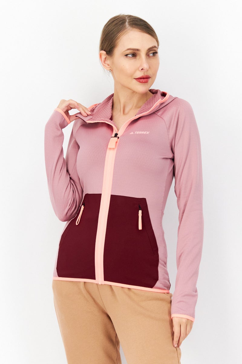 Women Sportswear Fit Training Sweatshirt, Mauve Combo