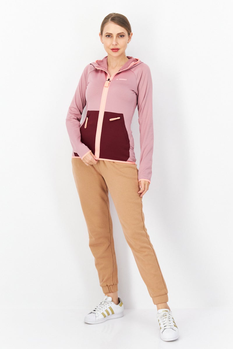 Women Sportswear Fit Training Sweatshirt, Mauve Combo