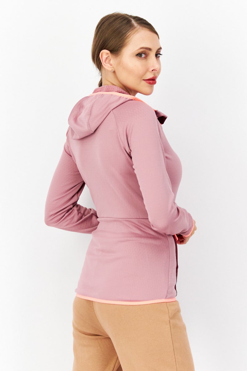 Women Sportswear Fit Training Sweatshirt, Mauve Combo