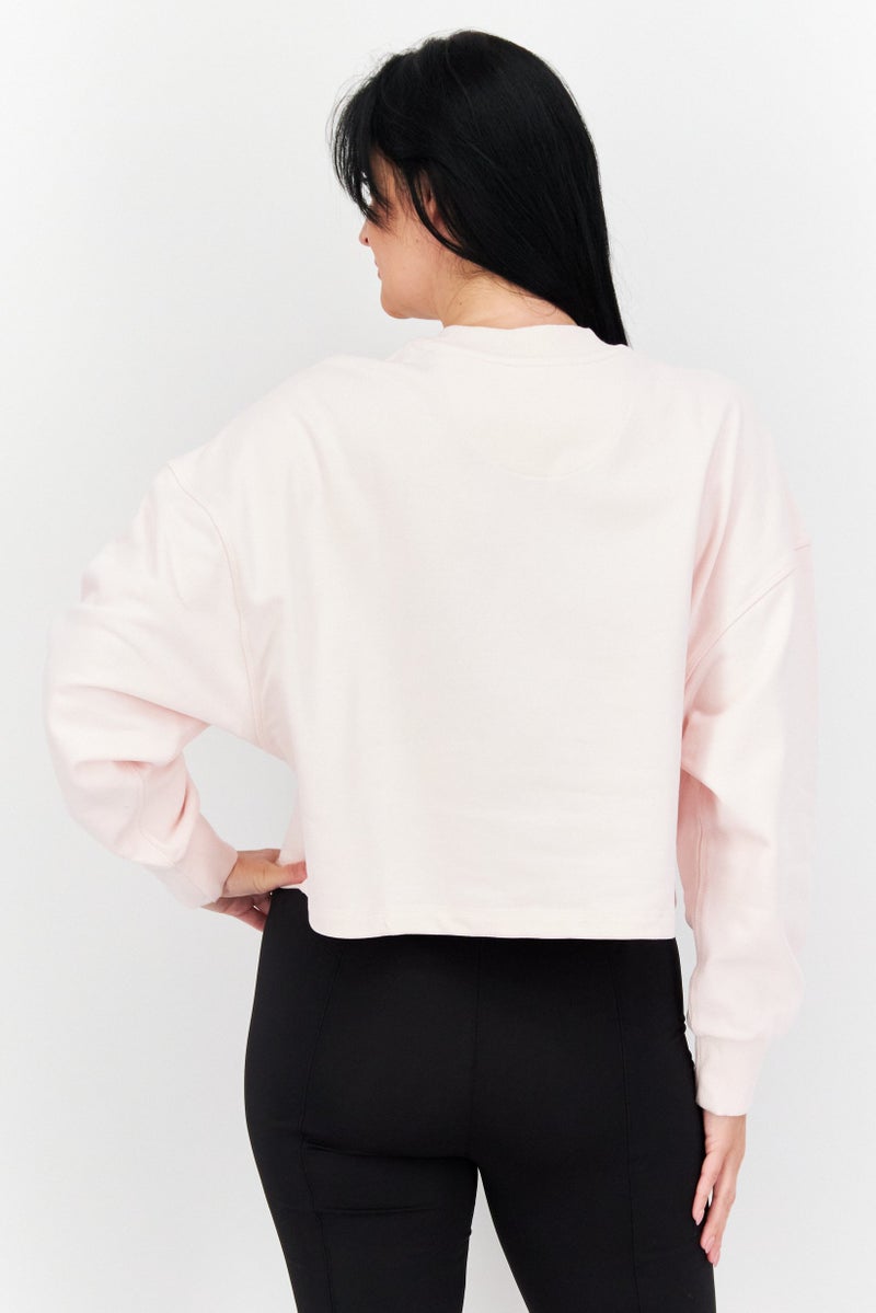 Women Sportswear Fit Long Sleeve Sweatshirt, Pink