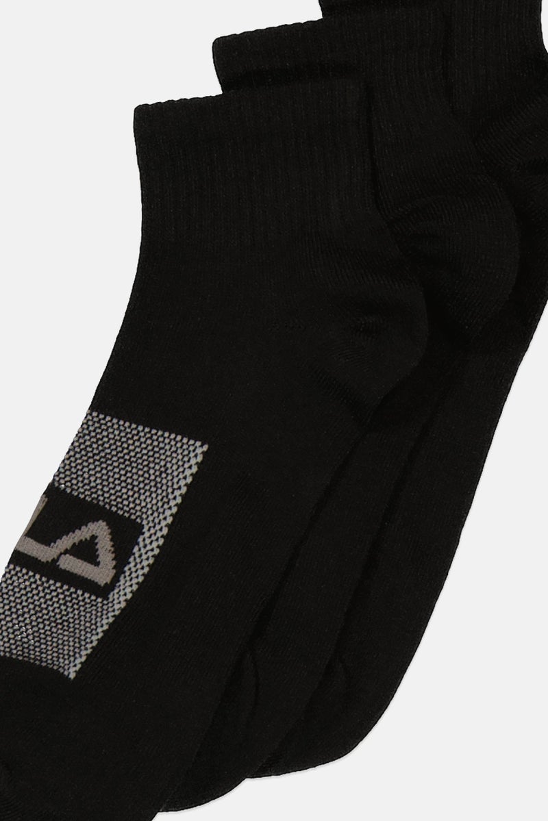 Men 12 Pair Brand Logo Ankle Socks, Black