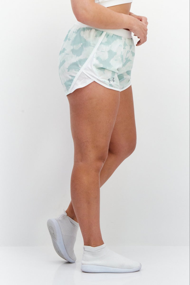 Women Sportswear Fit Brand Logo Outdoor Short, Mint Green