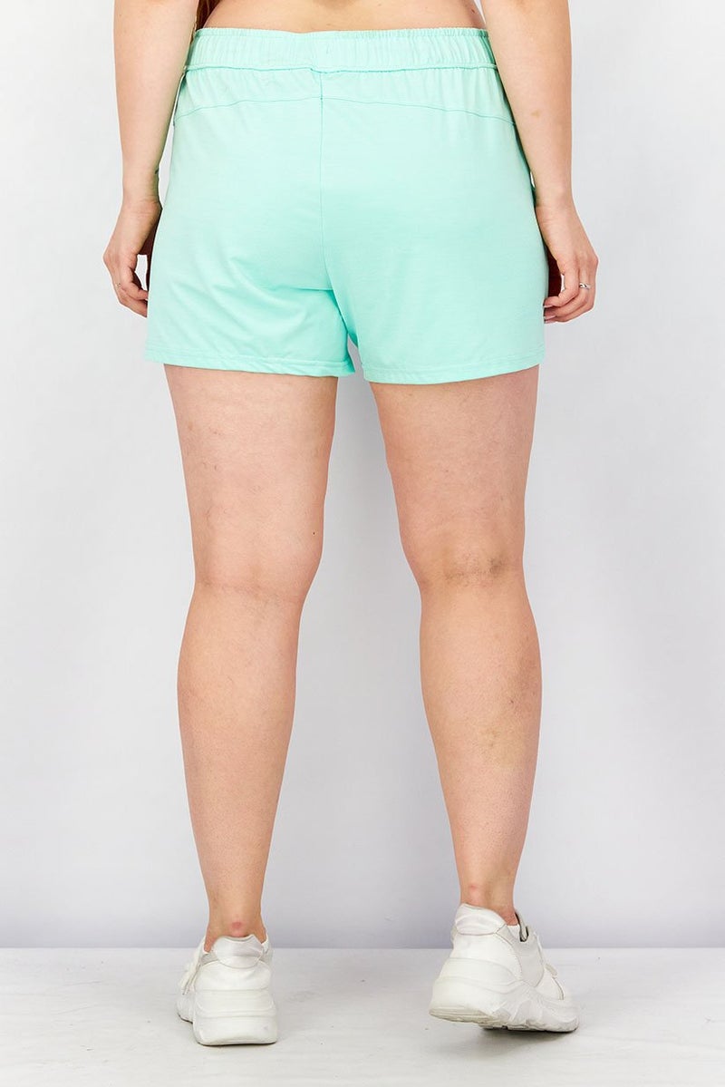 Women Sportswear Fit Training Shorts, Light Green