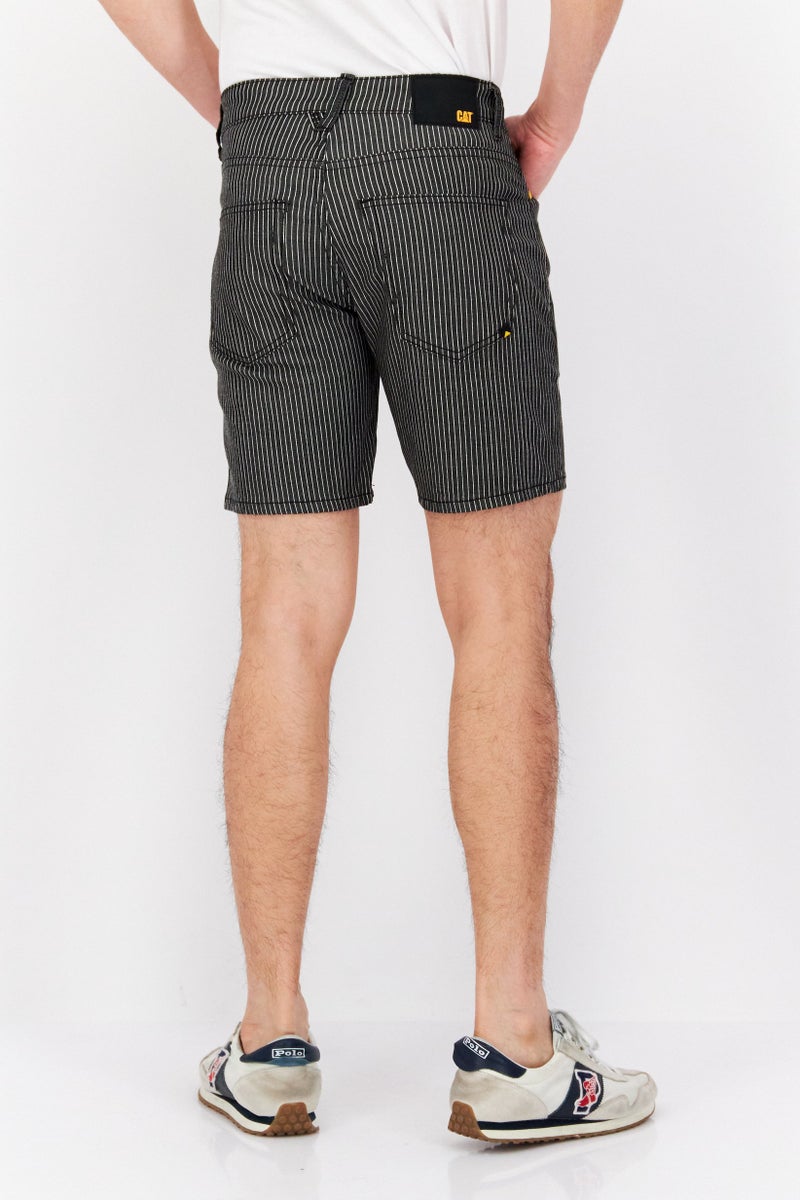 Men Stripe Chino Shorts, Grey/White