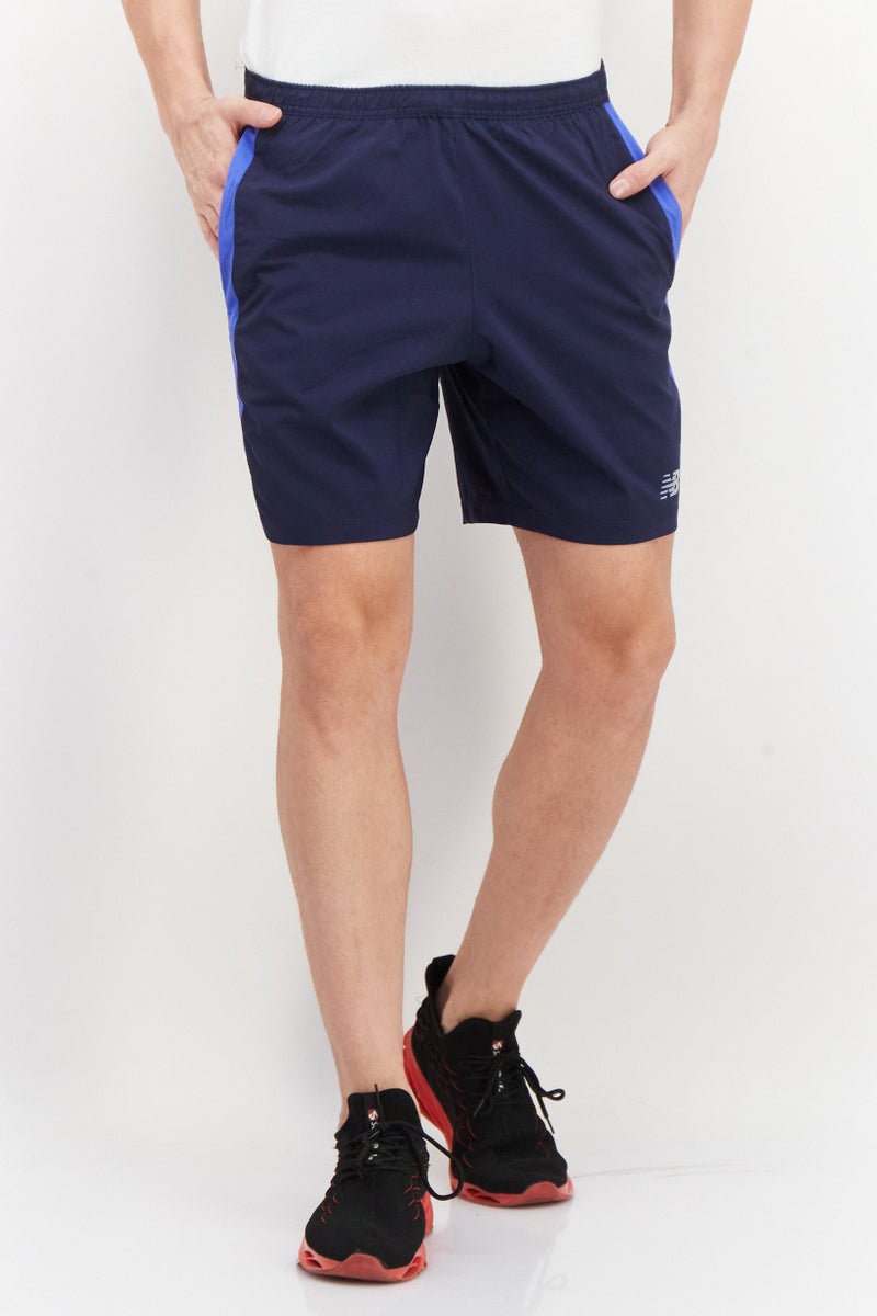 Men Sportswear Fit Brand Logo Running Shorts, Blue