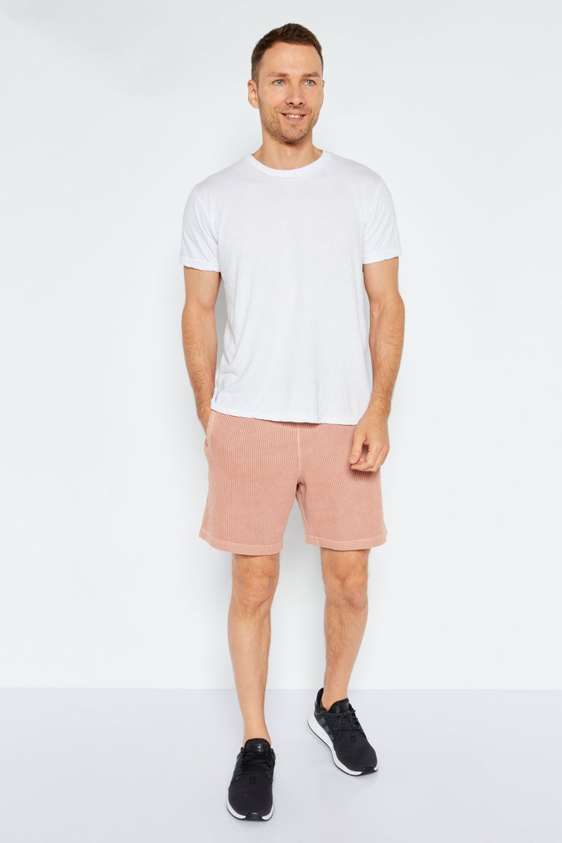 Men Sportswear Fit Outdoor Shorts, Light Mauve