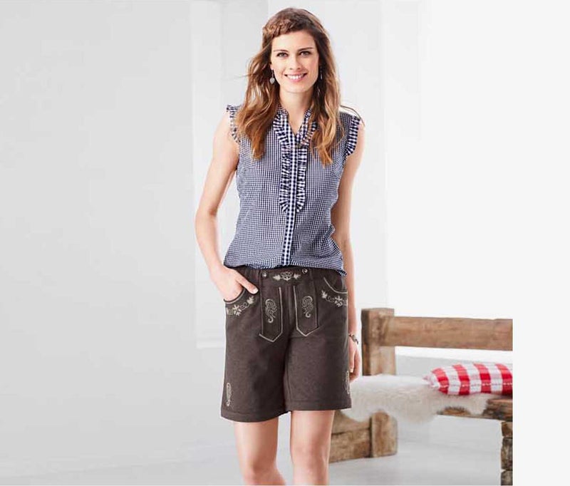 Women Costumes Jersey Shorts, Mottled Brown