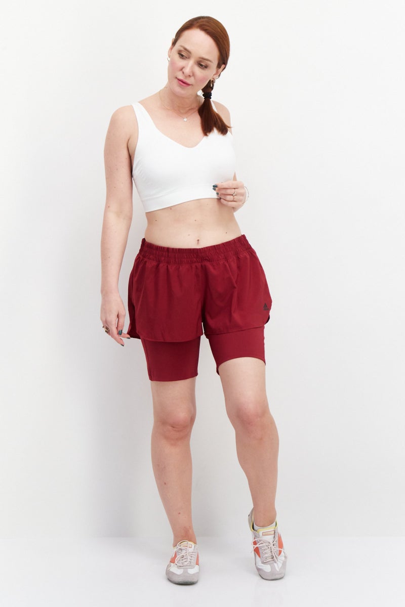 Women Sportswear Fit Training Short, Maroon