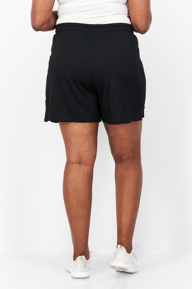 Women Plus Size Training Short, Black