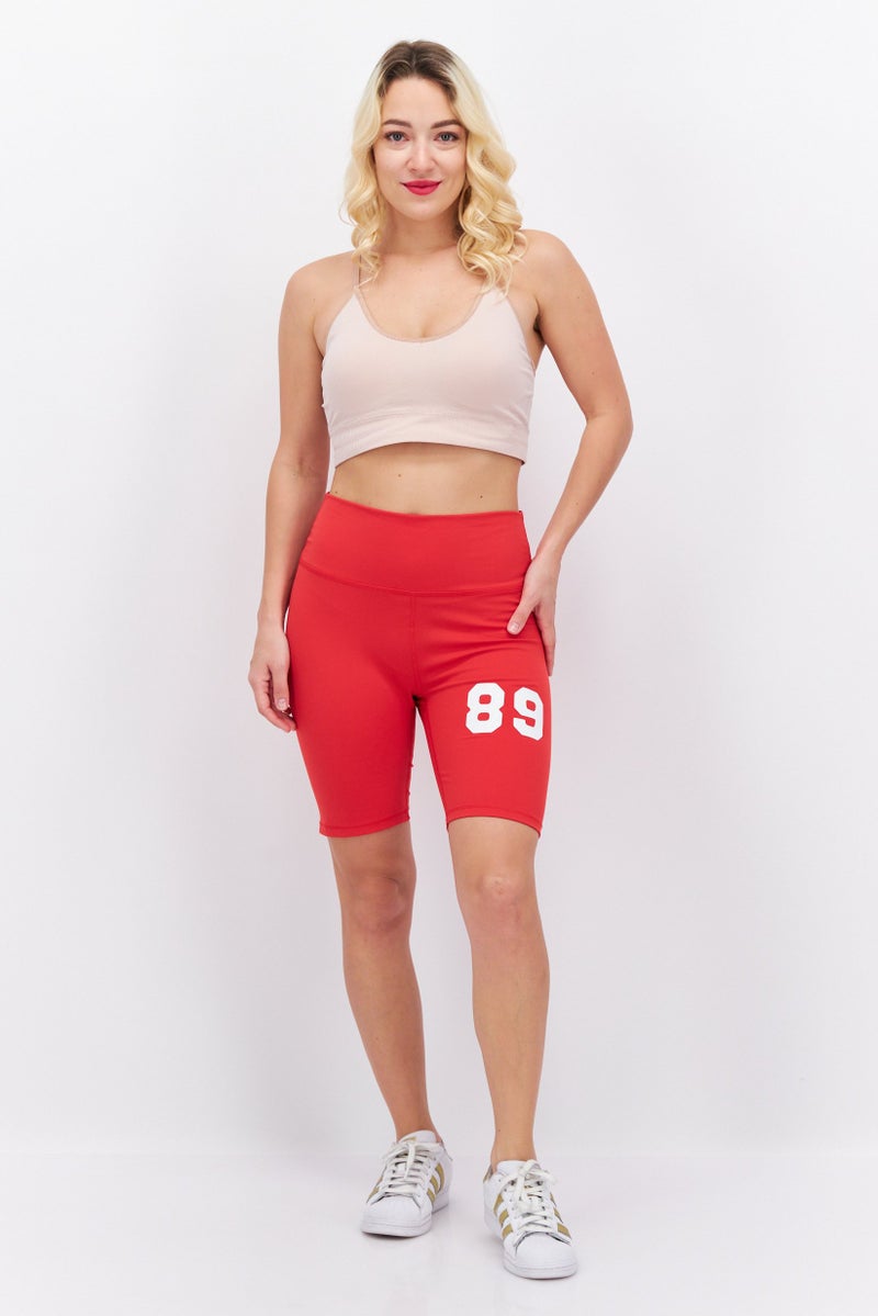 Women Sportswear Fit Training Shorts, Red