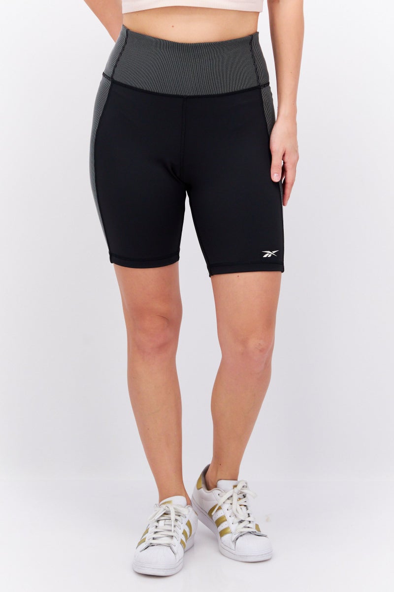 Women Sportswear Fit Training Short, Black/White