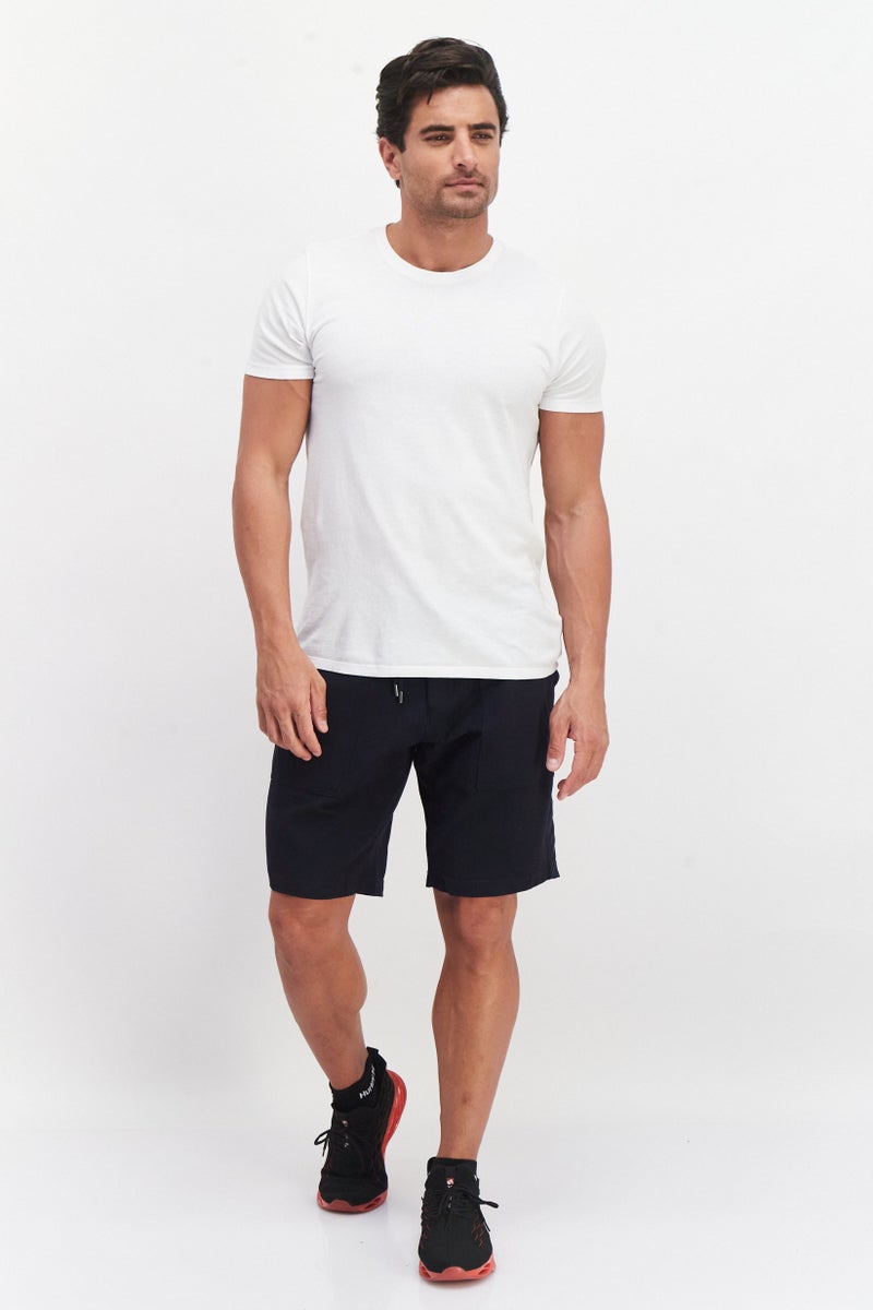 Men Plain Basic Short, Navy