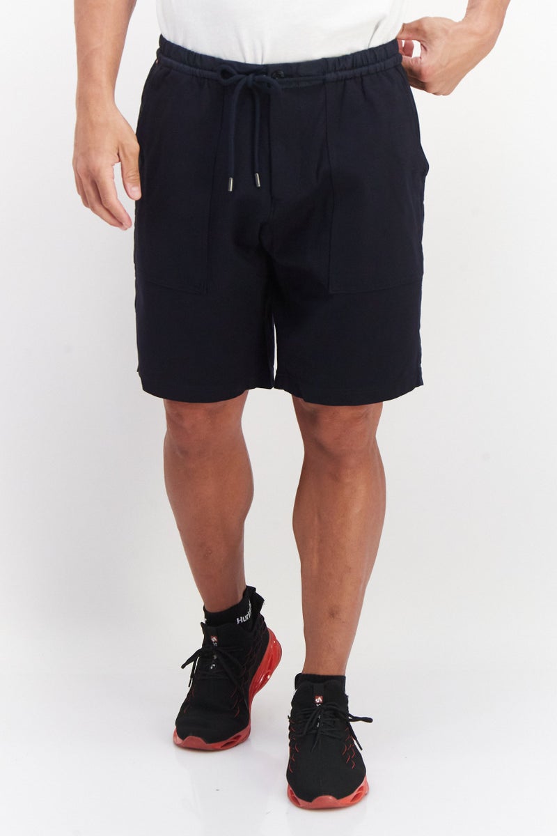 Men Plain Basic Short, Navy