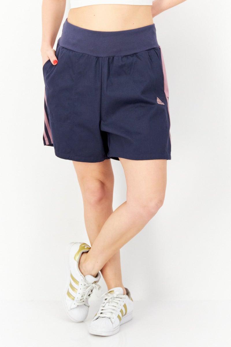 Women Sportswear Fit Running Short, Navy Blue