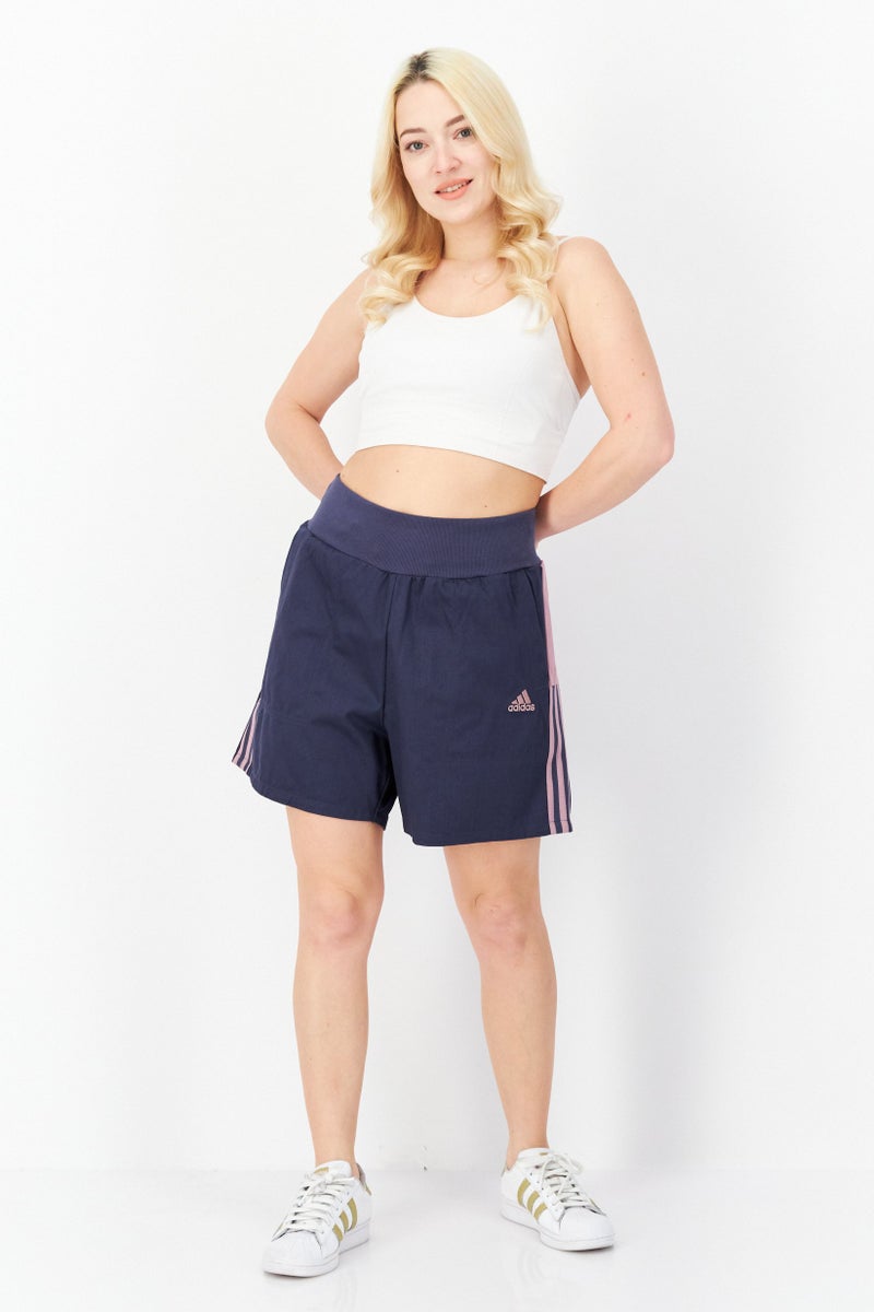 Women Sportswear Fit Running Short, Navy Blue