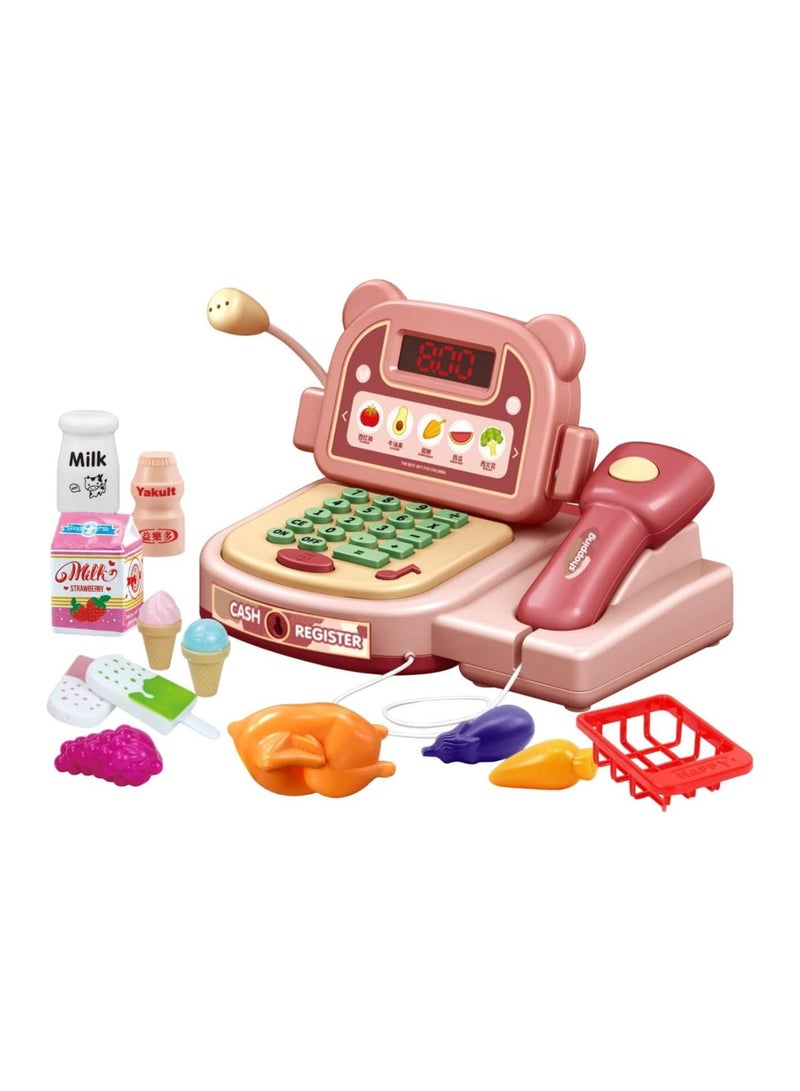 Mini Cash Register Pretend Play Toy with Sound and Light - Fun Kids Toy for Ages 3+