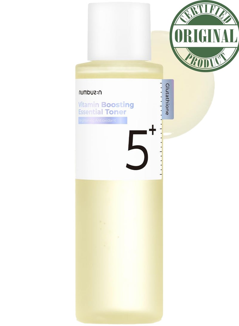 Numbuzin No.5+ Vitamin Boosting Essential Toner - Niacinamide-Powered Toner for Hyperpigmentation Brightening, Antioxidant Protection, and Gentle Care 200ml