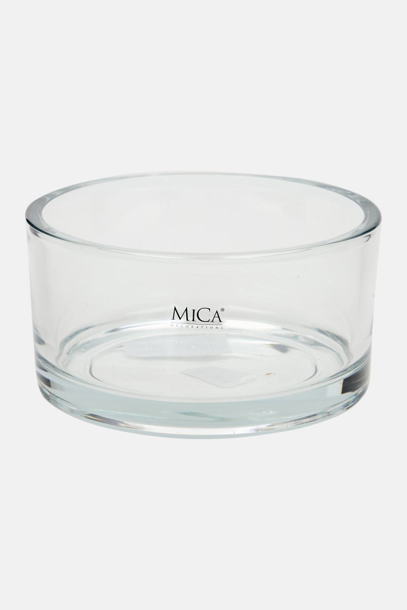 Glass Round Bowl 8 H x 15 D cm, Transparent