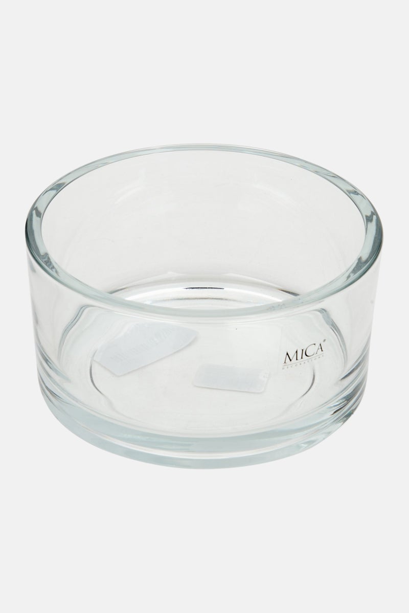 Glass Round Bowl 8 H x 15 D cm, Transparent