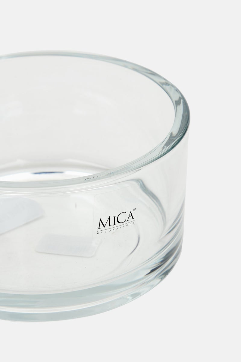 Glass Round Bowl 8 H x 15 D cm, Transparent