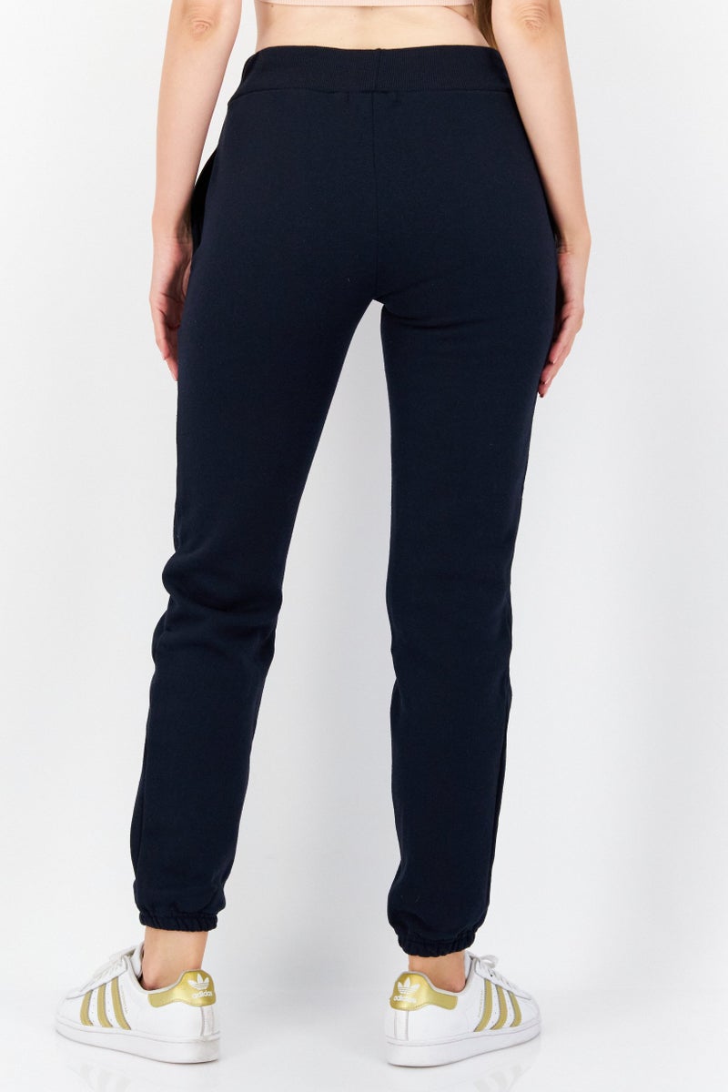 Women Regular Fit Graphic Jogger Pant, Navy
