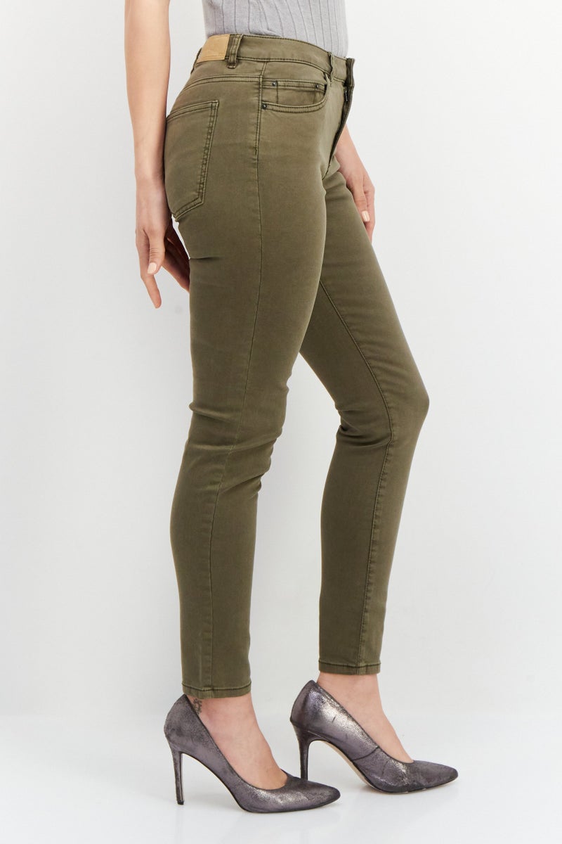 Women Skinny Fit Solid Chino Pant, Khaki
