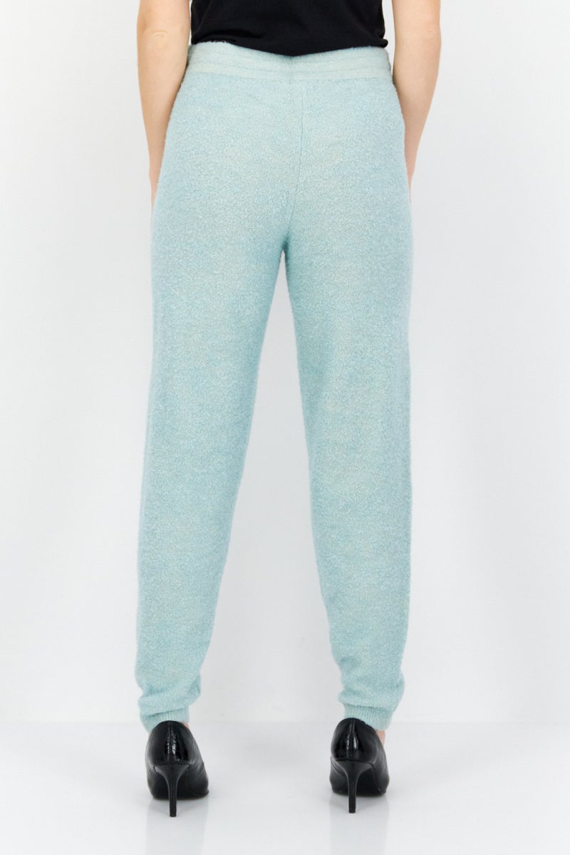 Women Regular Fit High Rise Wide Leg Trouser, Mint Green