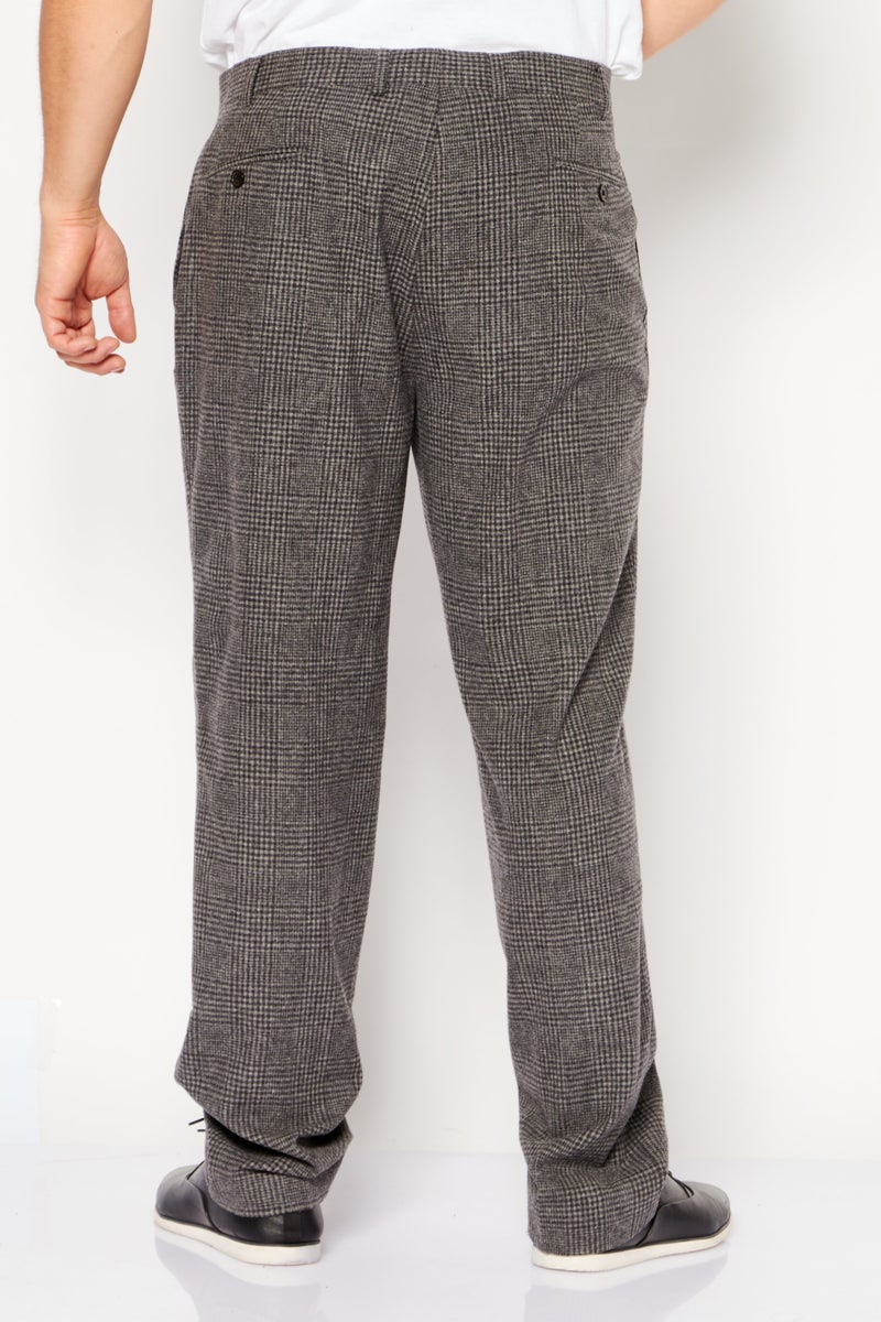 Men Classic Fit Heather Dress Pants, Grey Combo