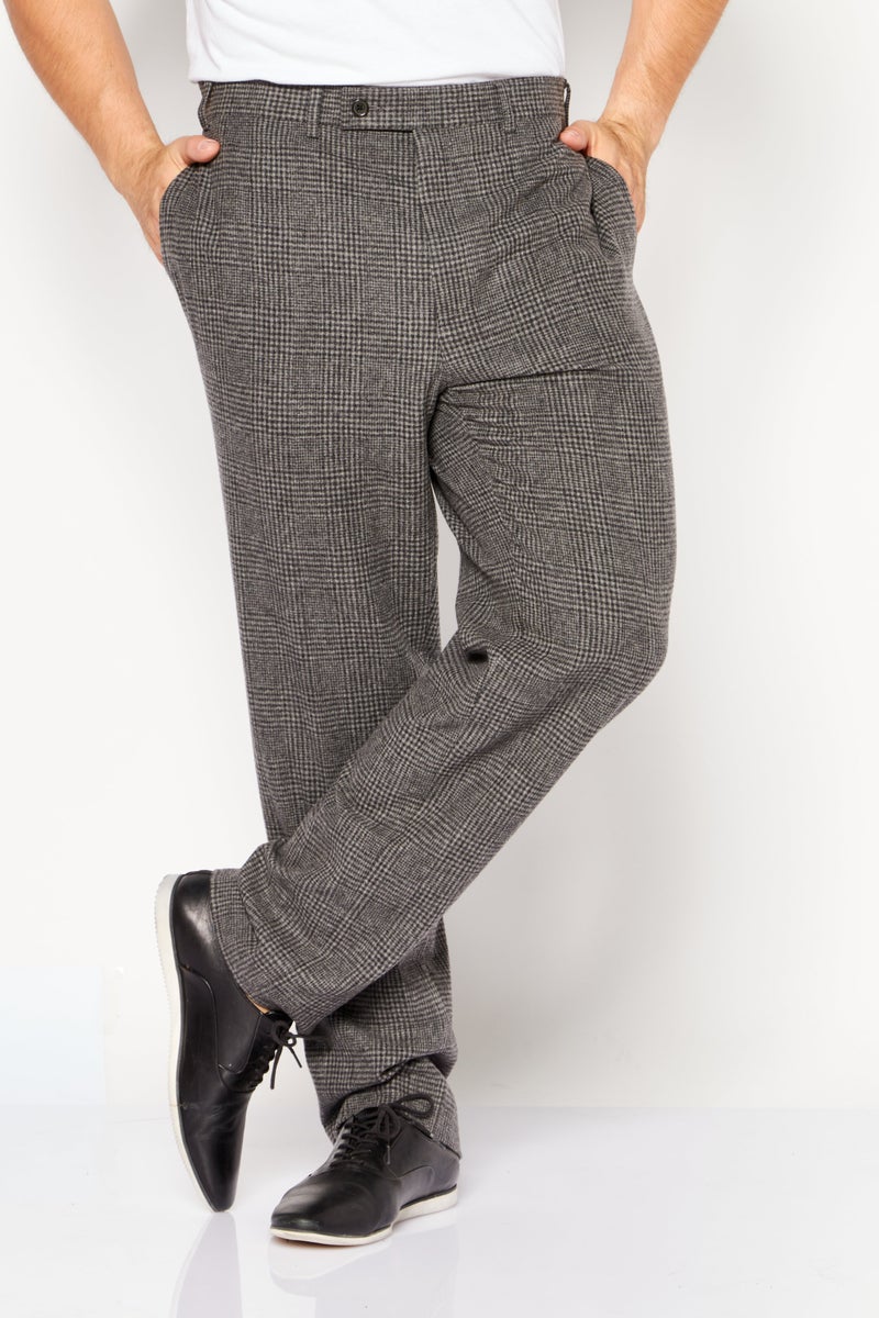 Men Classic Fit Heather Dress Pants, Grey Combo