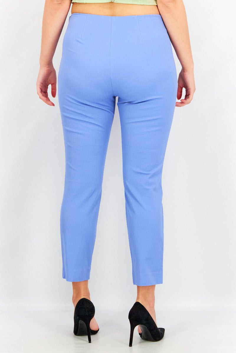 Women Skinny Leg Twill Capri Pant, Blue