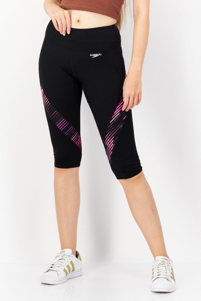 Women Sportswear Fit 3/4 Training Leggings, Black