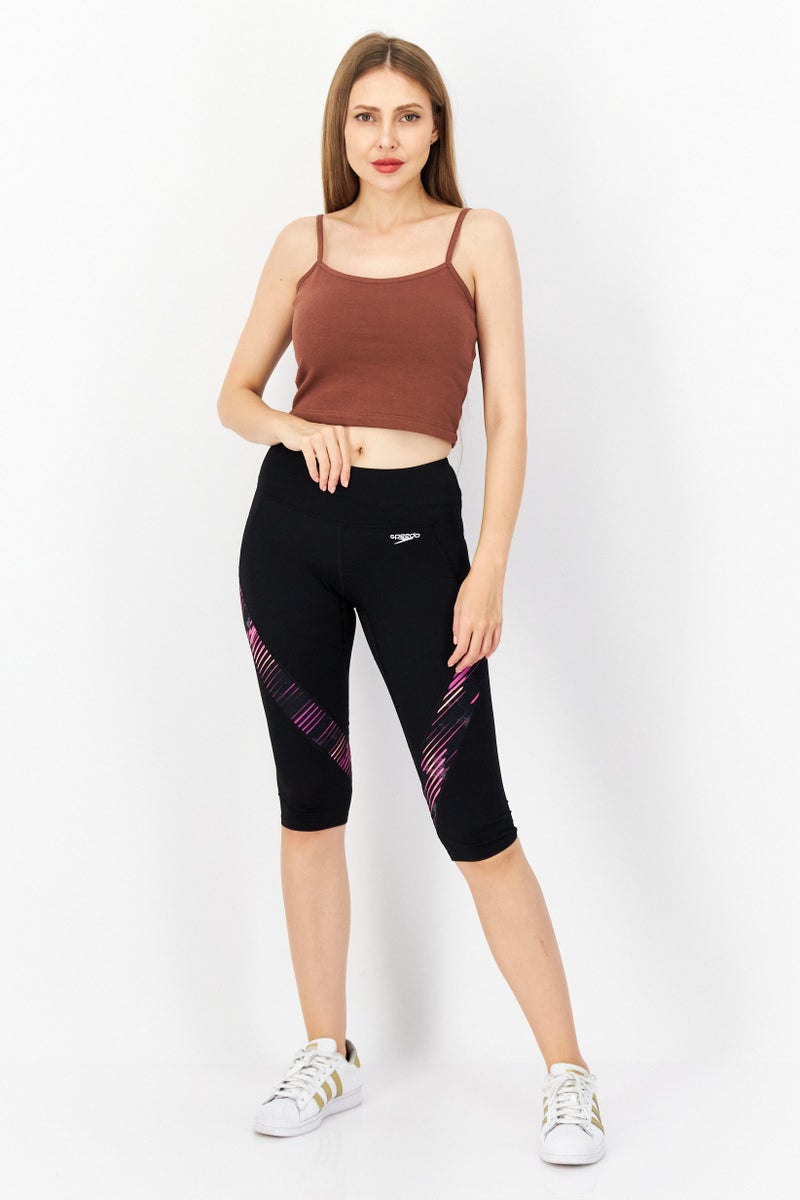 Women Sportswear Fit 3/4 Training Leggings, Black