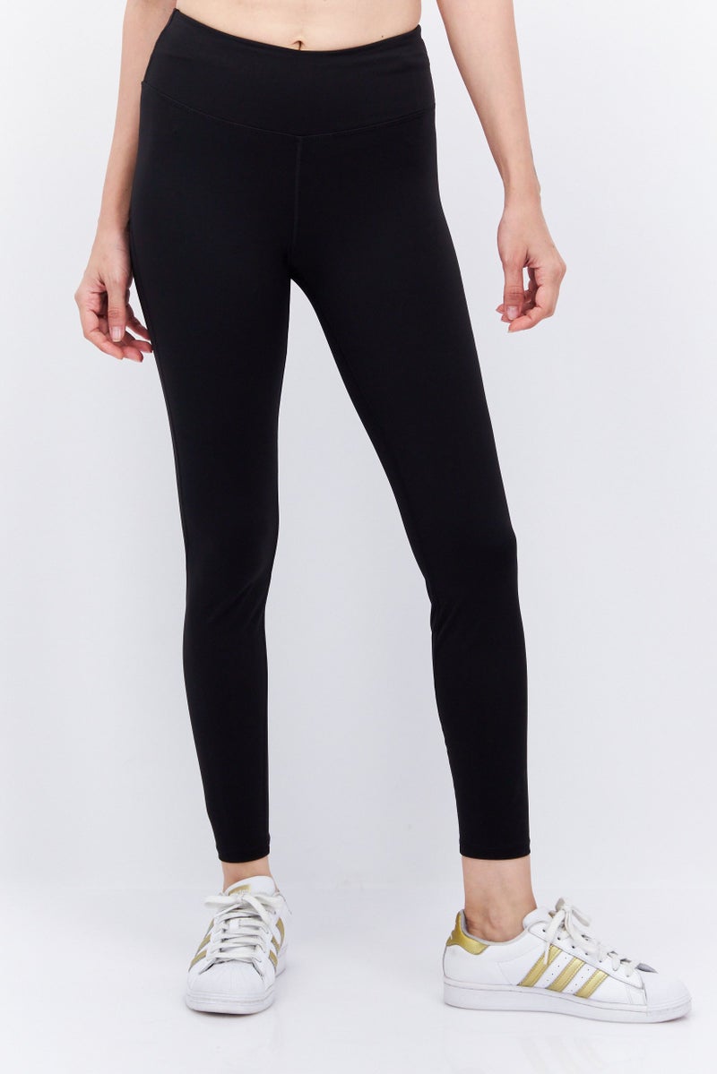 Women Tight Fit Pull-On Training Tights, Black