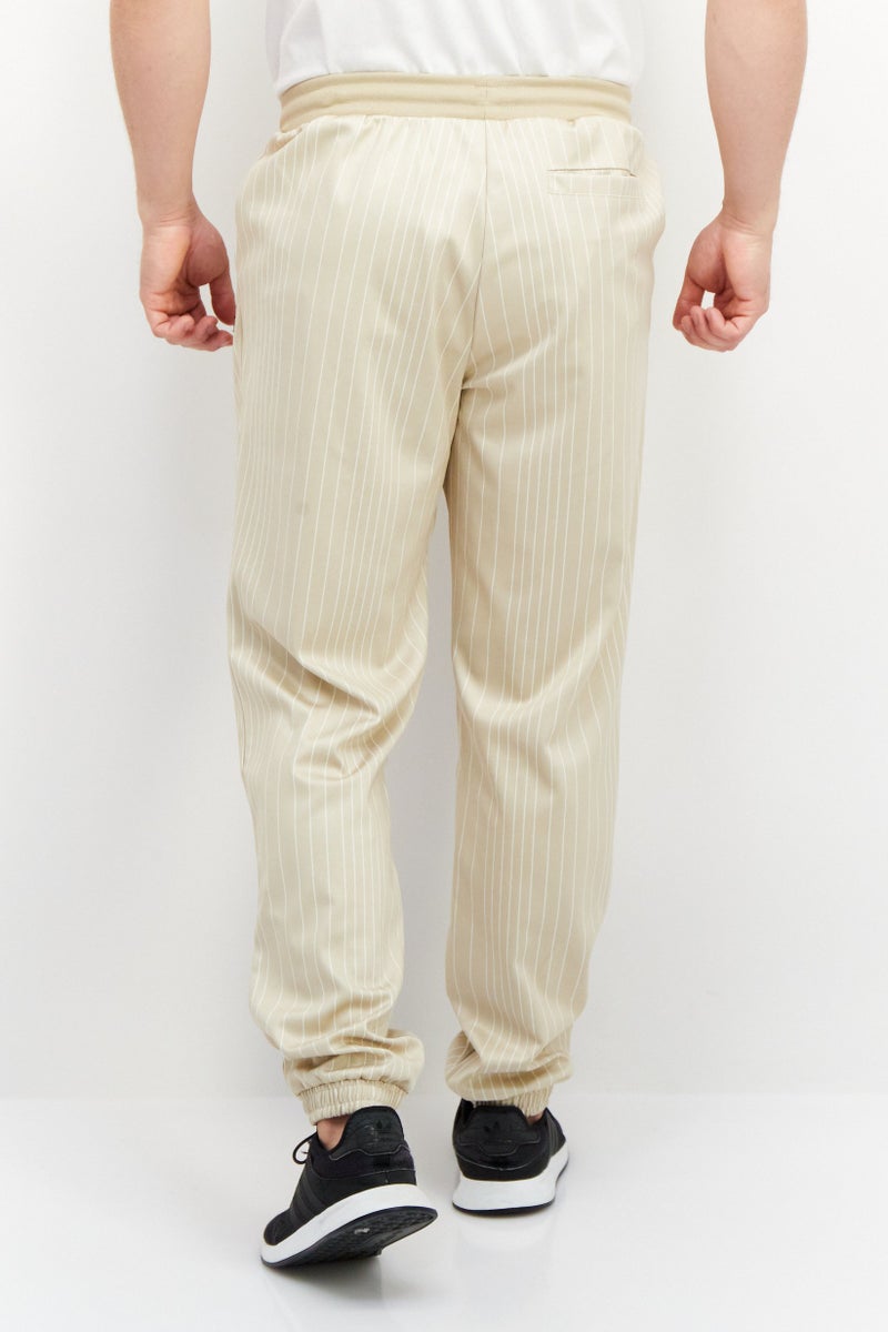 Men Sportswear Fit Brand Logo Training Sweatpant, Beige