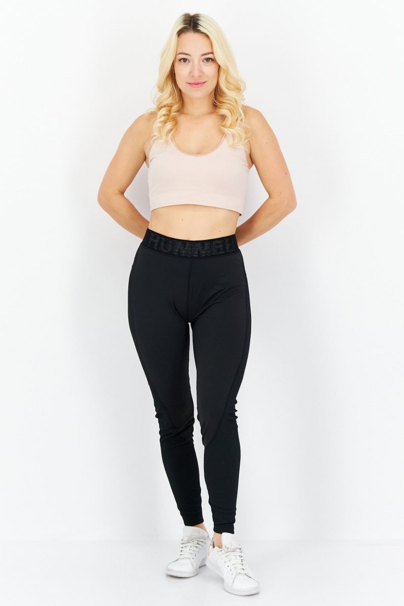 Women Sportswear Fit Brand logo Leggings, Black