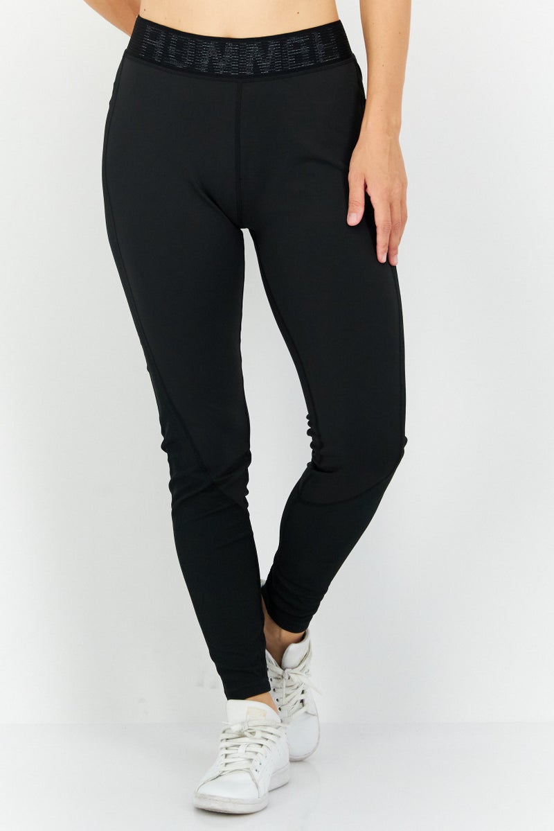 Women Sportswear Fit Brand logo Leggings, Black