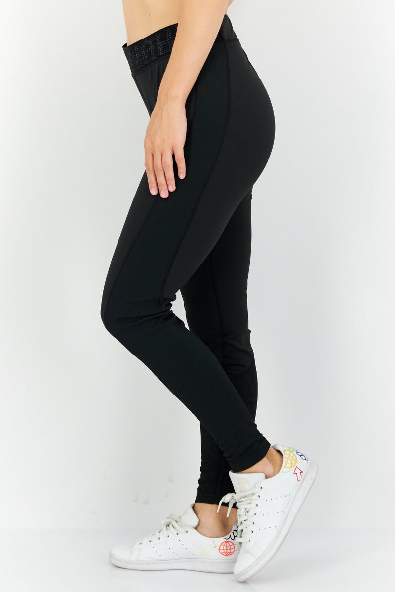 Women Sportswear Fit Brand logo Leggings, Black
