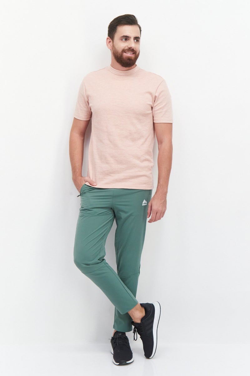 Men Sportswear Fit Active Training Pants, Deep Green