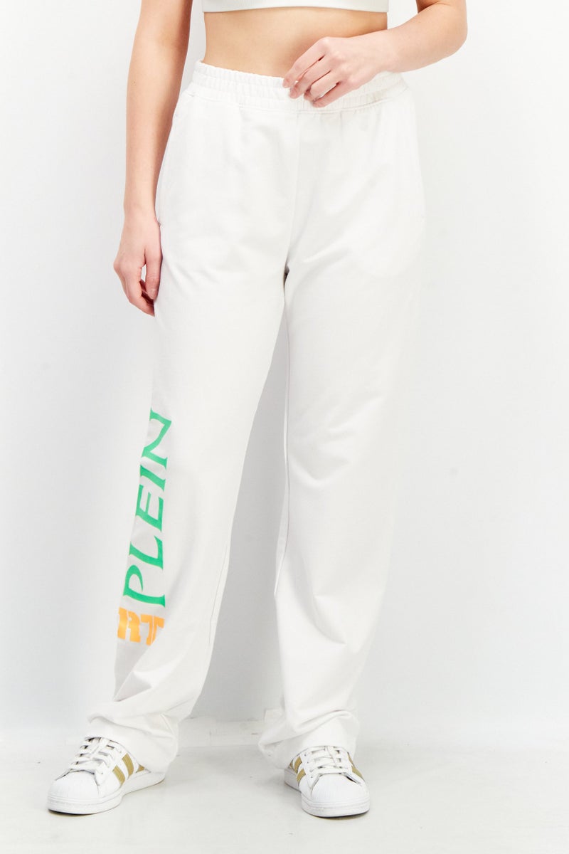 Women Sportswear Fit Training Sweatpants, White Combo