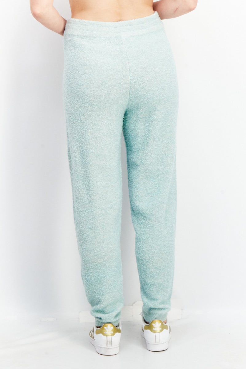 Women Regular Fit High Rise Wide Leg Trouser, Mint Green