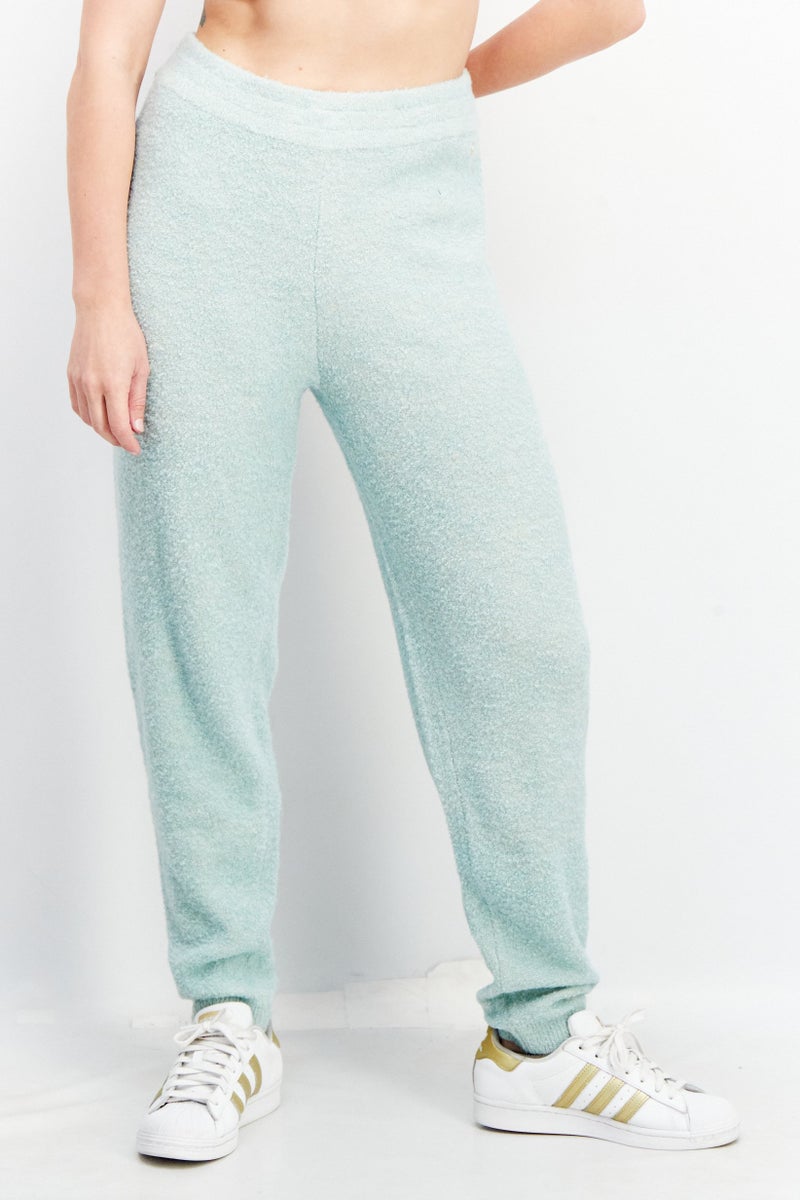 Women Regular Fit High Rise Wide Leg Trouser, Mint Green