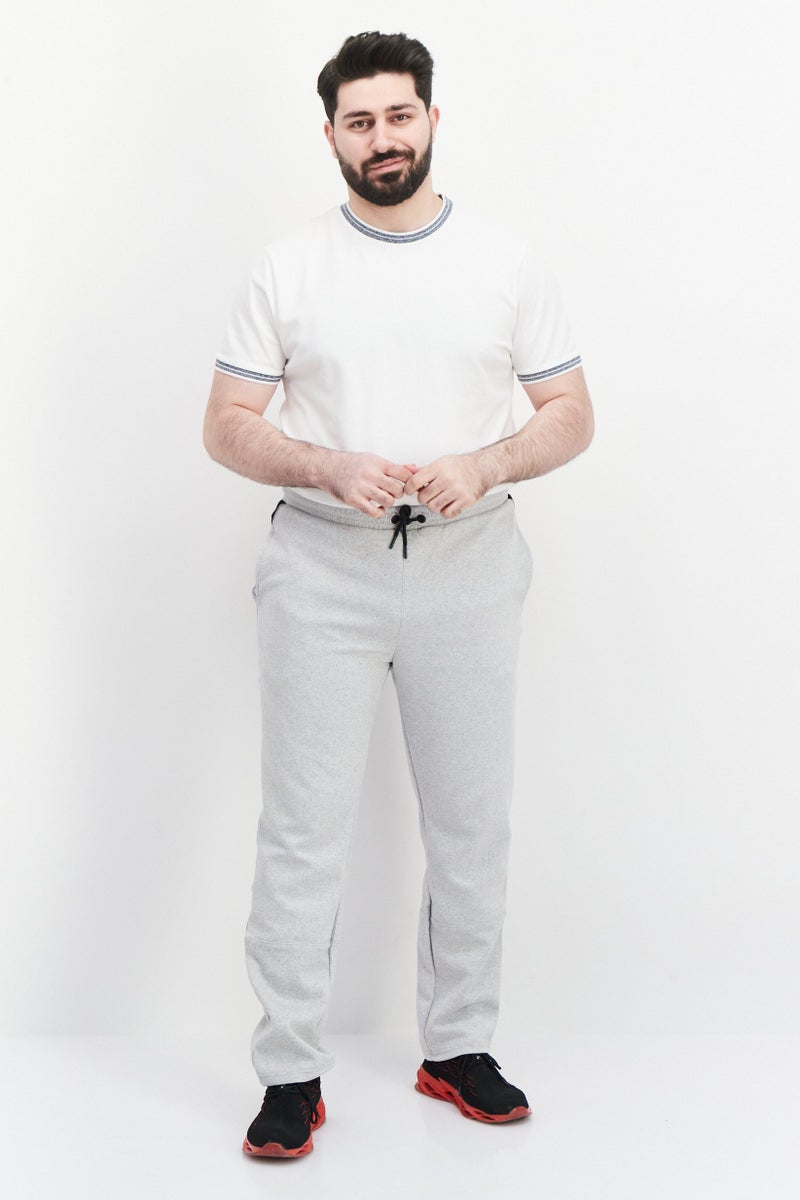 Men Sportswear Fit Brand Logo Training Sweatpants, Grey