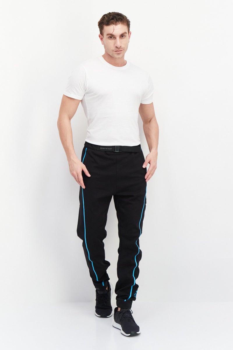 Men Sportswear Fit Brand Logo Training Sweatpant, Black