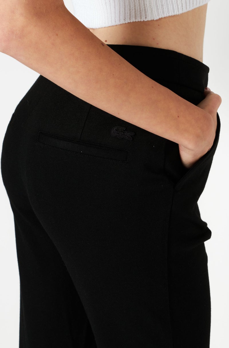 Women Regular Fit Solid Stretchable Trouser, Black