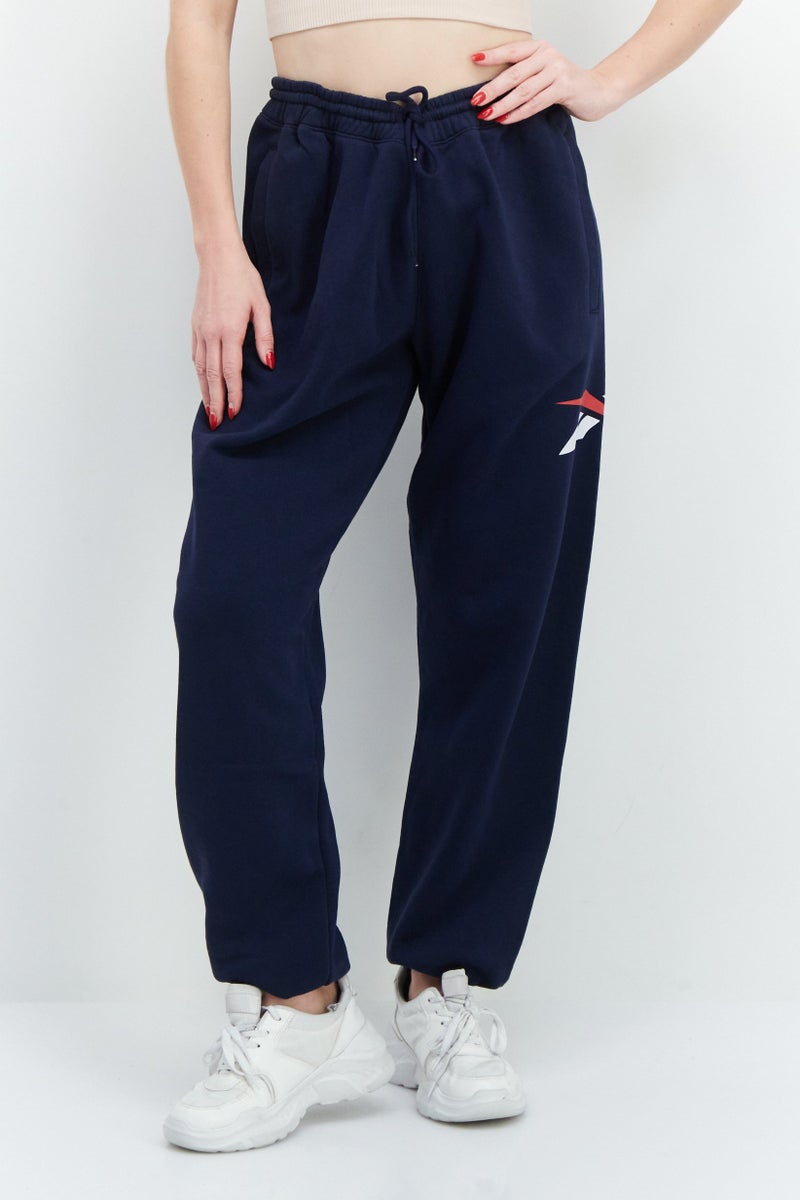 Women Sportswear Fit Plain Training Jogger Pants, Navy