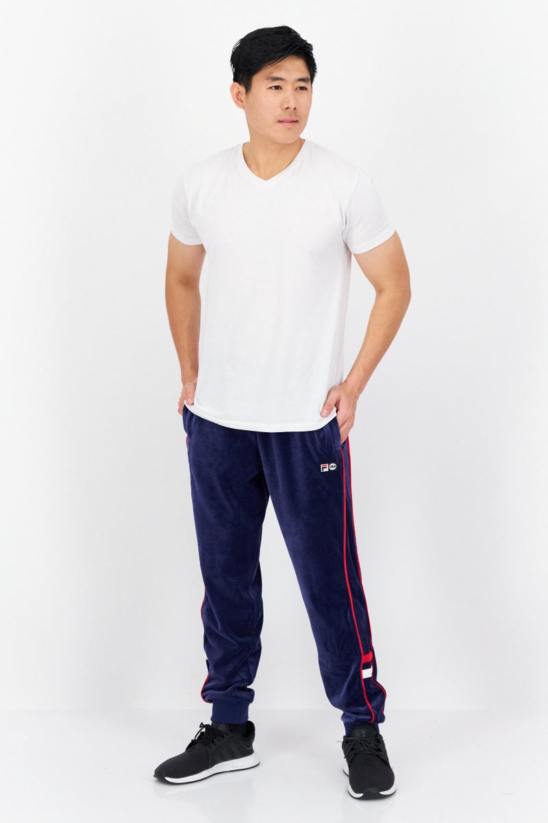 Men Sportswear Fit Training Jogger Pant, Dark Blue/Red