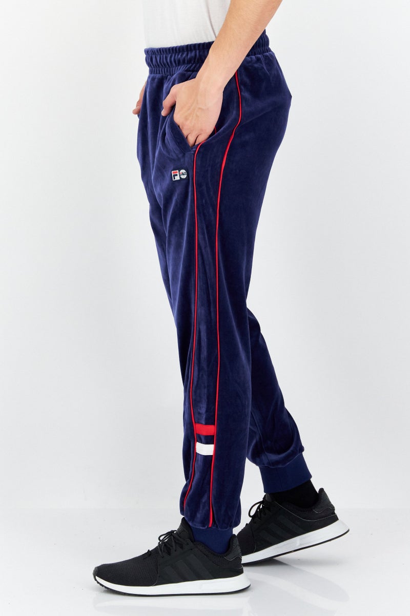 Men Sportswear Fit Training Jogger Pant, Dark Blue/Red